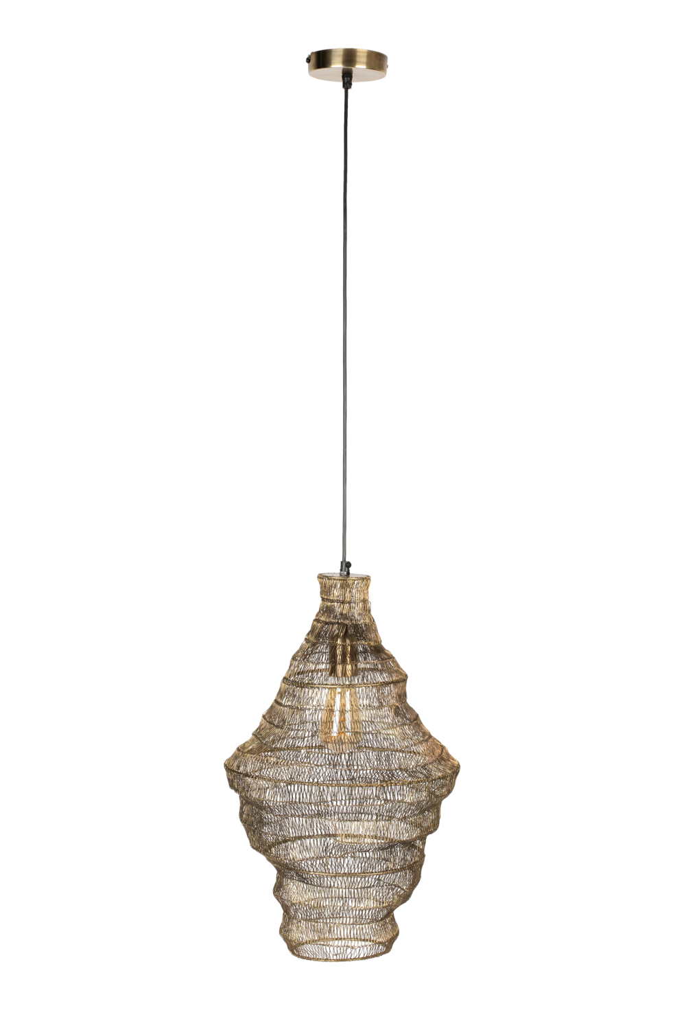 Sculptural Gold Pendant Lamp | Dutchbone Luca | Oroatrade.com