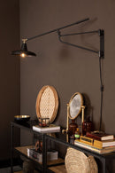 Black Swing Arm Wall Lamp | Dutchbone Hector | Oroatrade.com