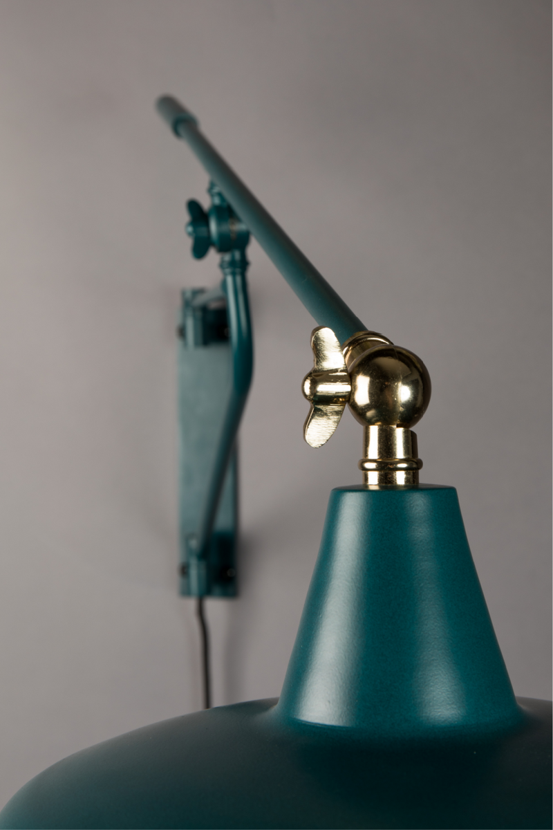 Teal Swing Arm Wall Lamp | Dutchbone Hector | Oroatrade.com