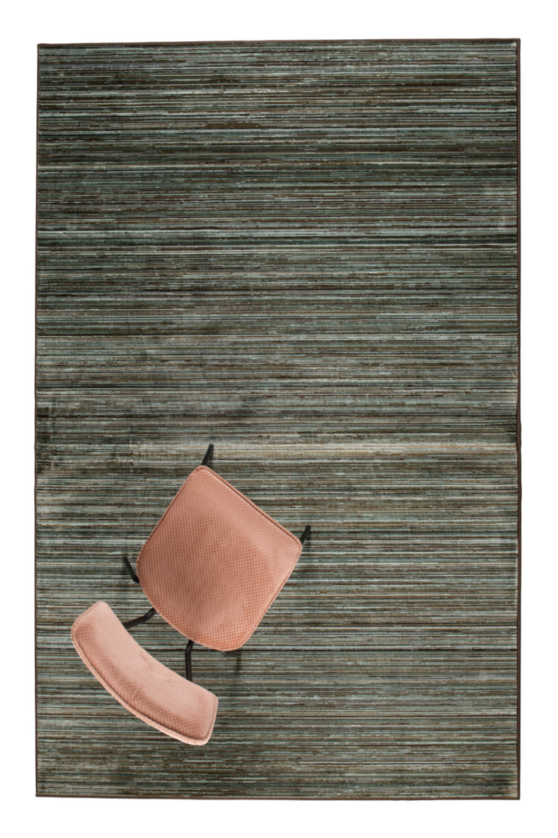 Green Striped Area Rug 5'5" x 8' | Dutchbone Keklapis | DutchFurniture.com