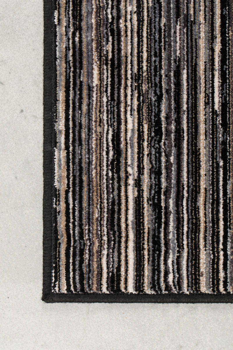 Gray Striped Area Rug 5'5" x 8' | Dutchbone Keklapis | Oroatrade.com