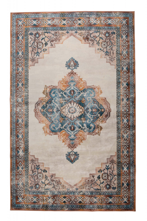 Blue Herati Carpet | Dutchbone Mahal | Dutchfurniture.com