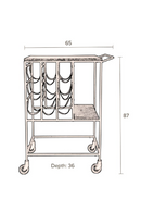 Green Marble Wheeled Trolley | Dutchbone Mil | DutchFurniture.com