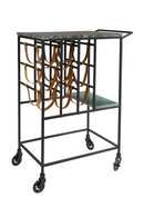 Green Marble Wheeled Trolley | Dutchbone Mil | DutchFurniture.com