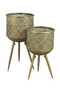 Brass Tripod Plant Stand L | Dutchbone Botanique | DutchFurniture.com