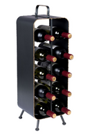 Gray Metal Wine Rack | Dutchbone Stalwart | DutchFurniture.com