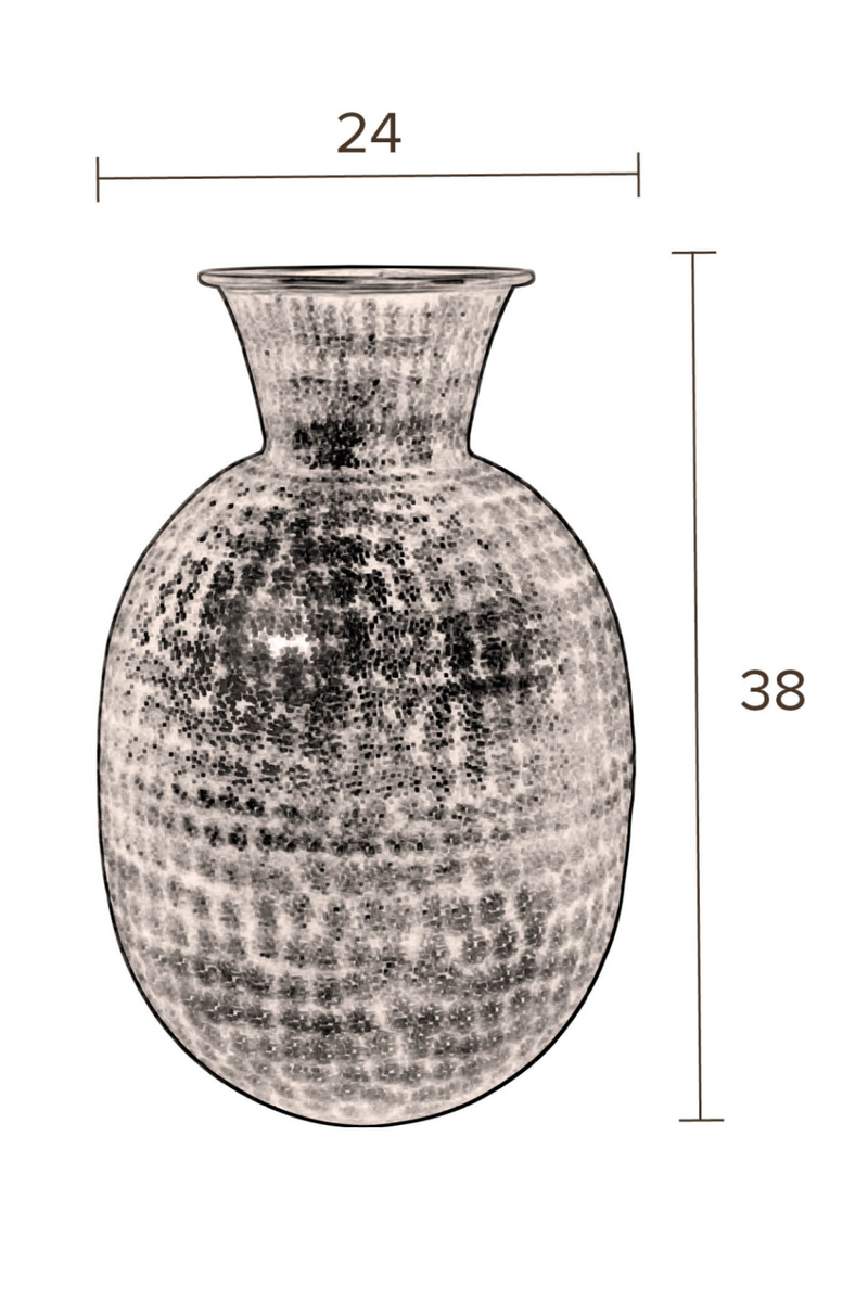 Round Antique Brass Vase | Dutchbone Bahir | DutchFurniture.com