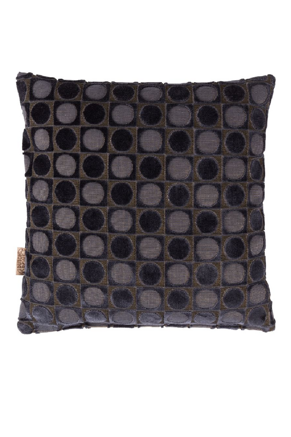Dark Blue Square Throw Pillow (2) | Dutchbone Ottava | DutchFurniture.com