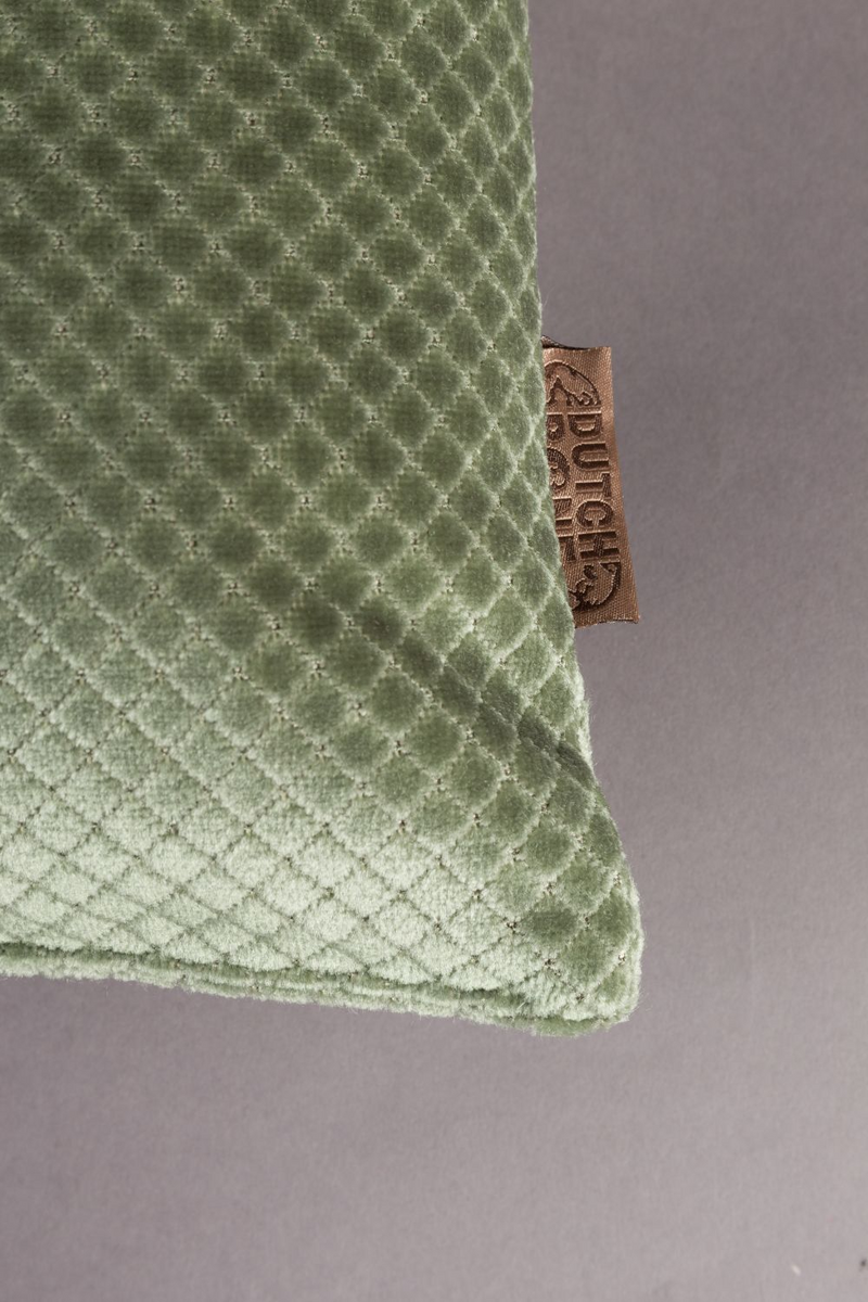 Green Diamond Throw Pillows (2) | Dutchbone Spencer | DutchFurniture.com