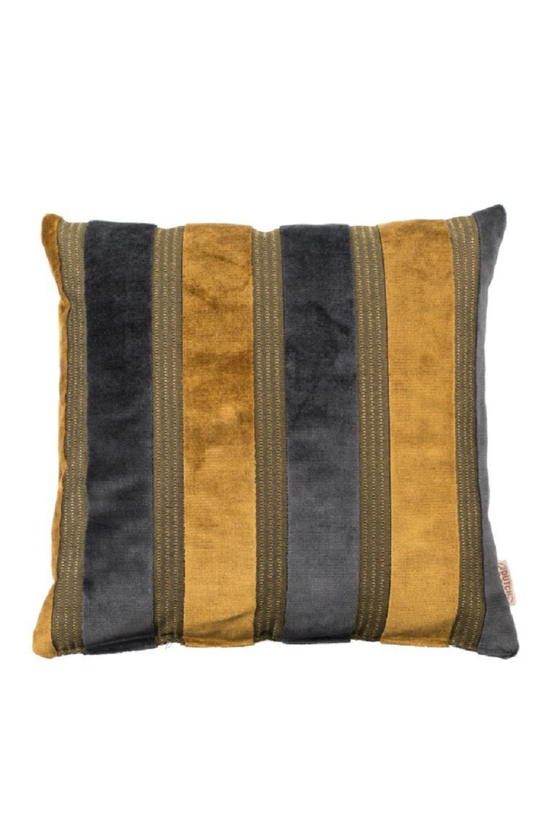 Yellow-Gray Stripe Throw Pillows (2) | Dutchbone Scott | DutchFurniture.com