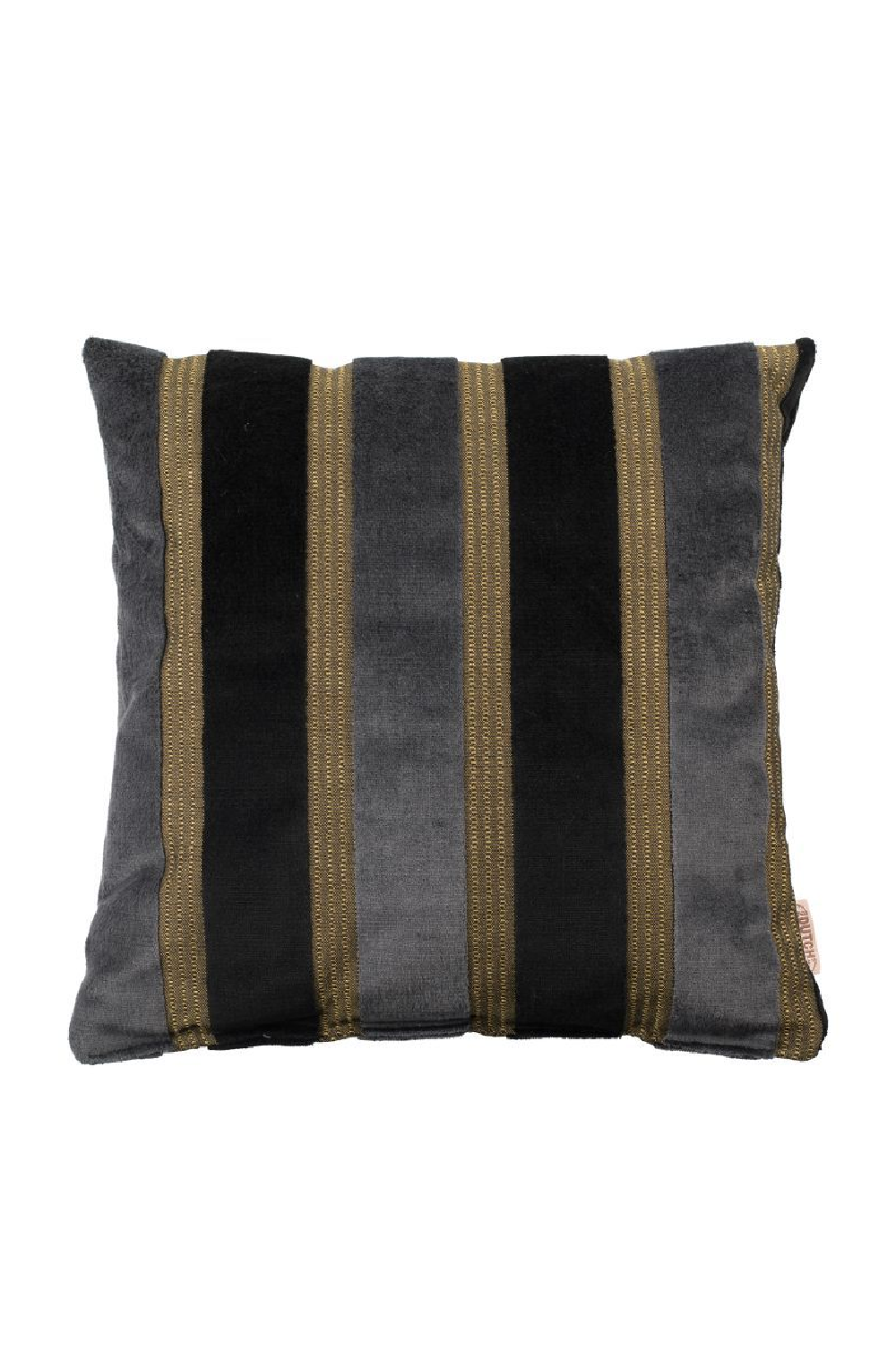 Black-Gray Stripe Throw Pillow (2) | Dutchbone Scott | DutchFurniture.com