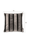 Black-Gray Stripe Throw Pillow (2) | Dutchbone Scott | DutchFurniture.com