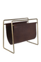 Dark Brown Leather Magazine Holder | Dutchbone Scholar | DutchFurniture.com