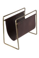 Dark Brown Leather Magazine Holder | Dutchbone Scholar | DutchFurniture.com