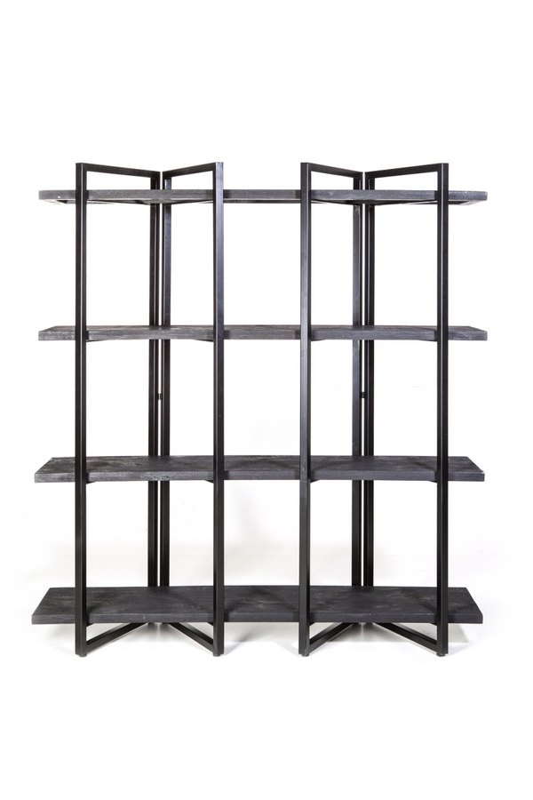 Black Wood 4-Shelf Bookcase | Eleonora Eddy High | dutchfurniture.com