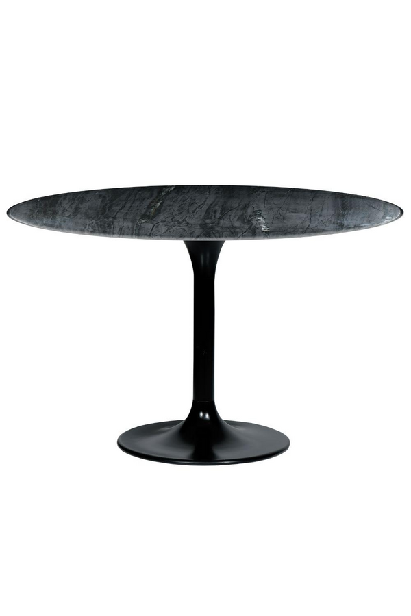 Black Round Pedestal Dining Table | Eleonora Marble | dutchfurniture.com