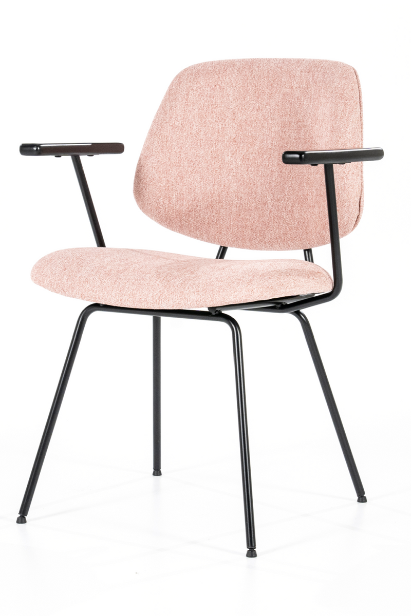 Pink Fletcher Dining Chair With Armrest | Eleonora Lynn | DutchFurniture.com