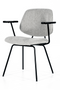 Gray Fletcher Dining Chair With Armrest | Eleonora Lynn | DutchFurniture.com