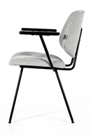 Gray Fletcher Dining Chair With Armrest | Eleonora Lynn | DutchFurniture.com