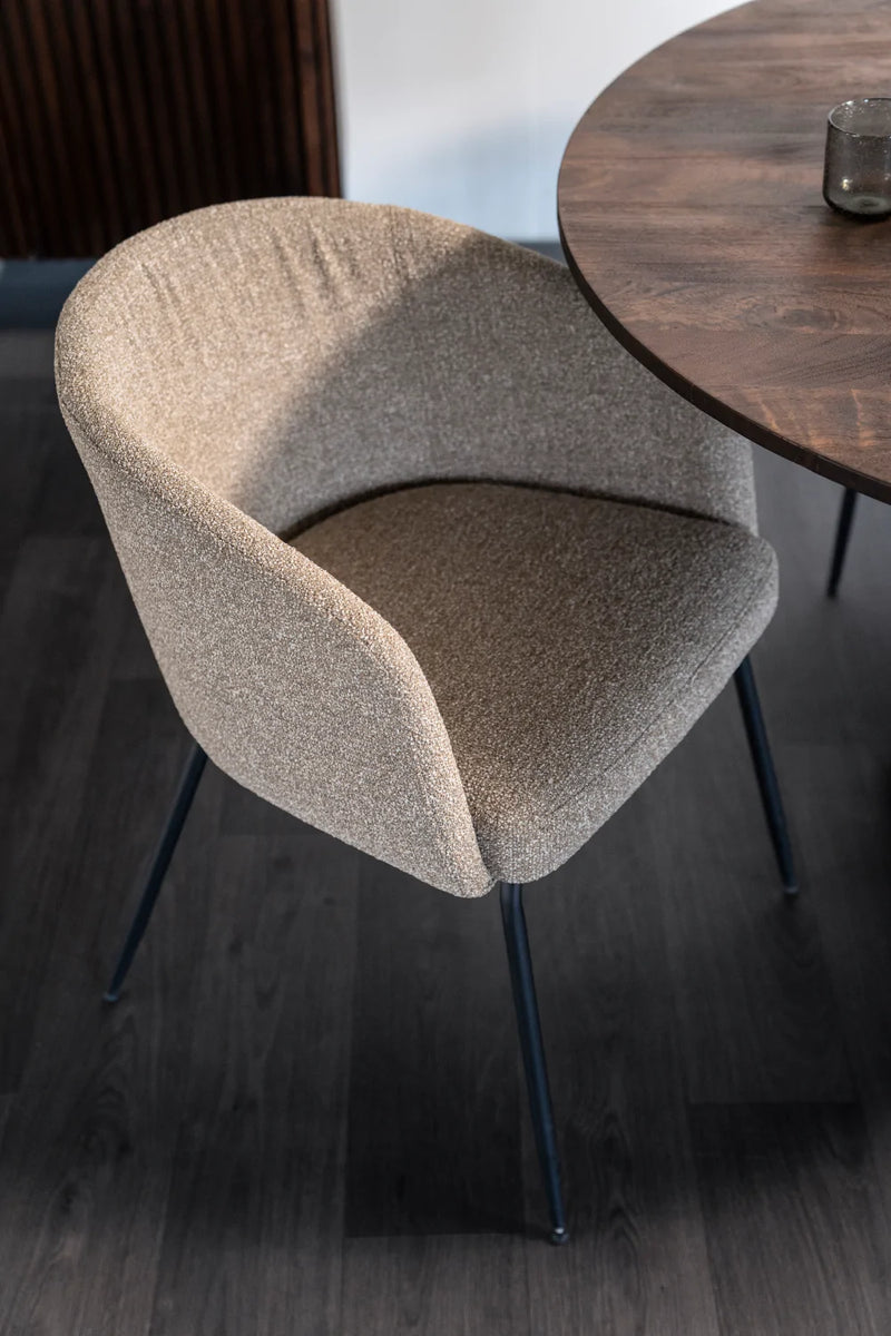 Upholstered Minimalist Dining Armchair | Eleonora Astrid | Dutchfurniture.com