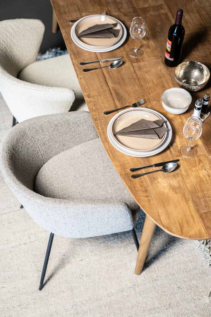 Upholstered Minimalist Dining Armchair | Eleonora Astrid | Dutchfurniture.com