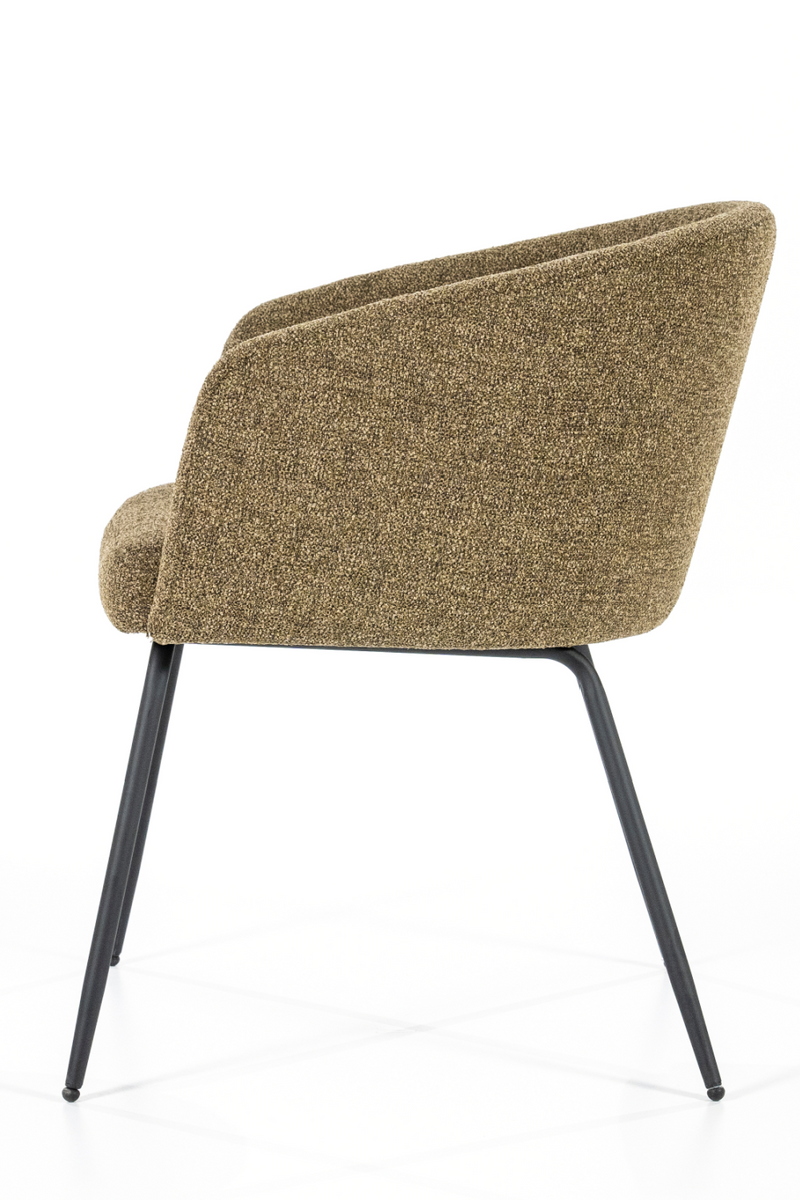 Green Polyester Curved Back Dining Chair | Eleonora Astrid | DutchFurniture.com