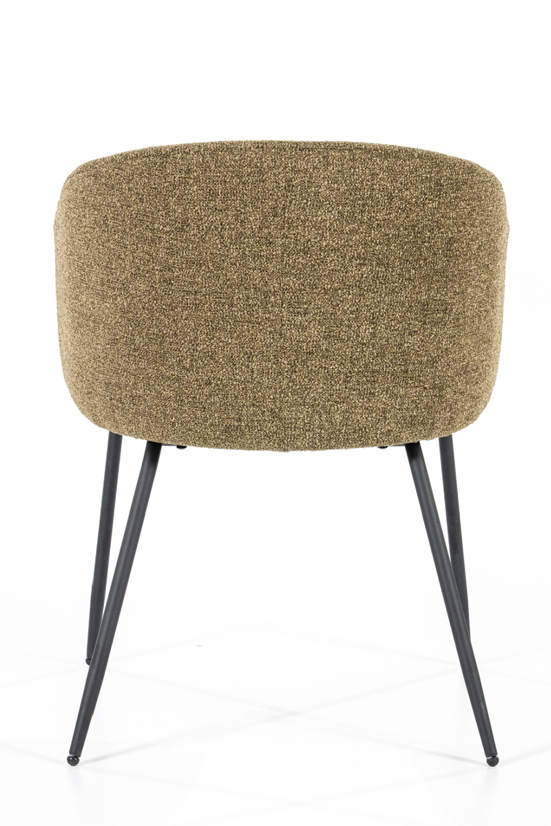 Green Polyester Curved Back Dining Chair | Eleonora Astrid | DutchFurniture.com