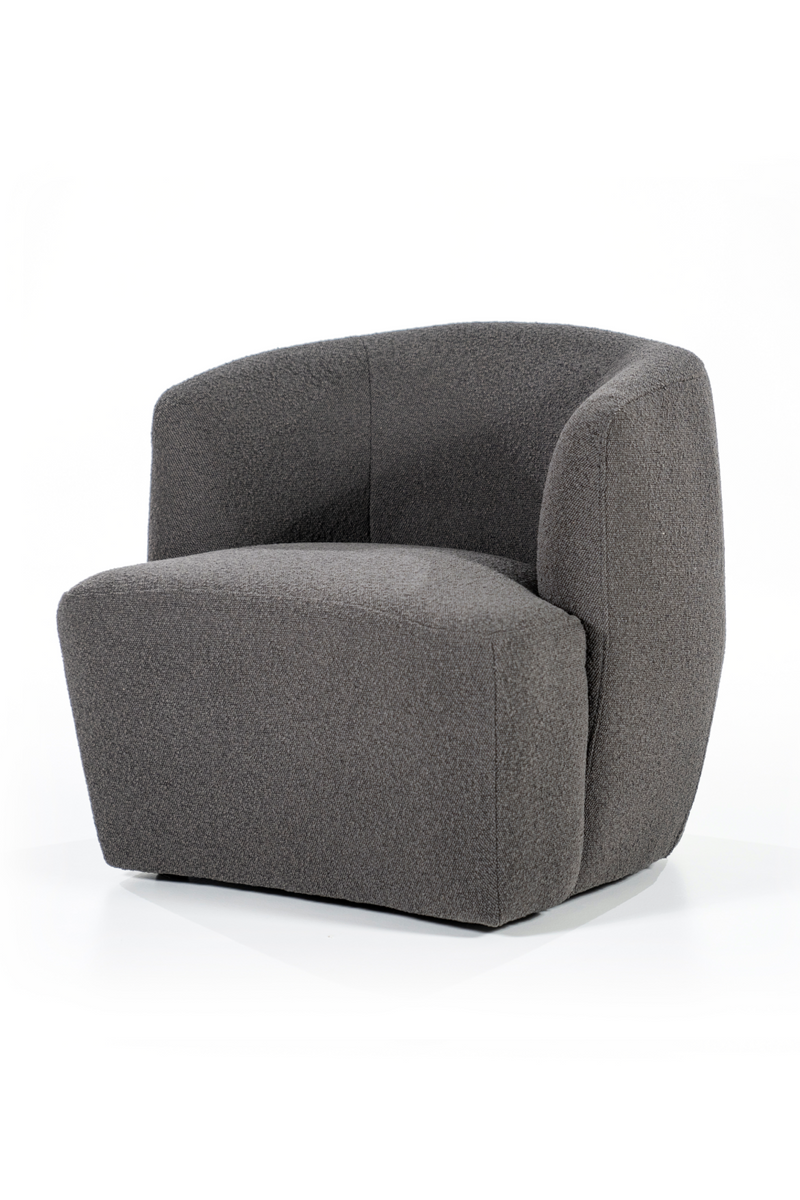 Gray Upholstered Barrel Chair | Eleonora Charlotte | DutchFurniture.com