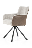 Beige Bouclé With Brown Dining Chair | Eleonora Sef | DutchFurniture.com
