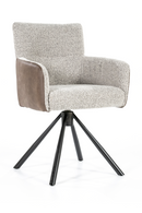 Beige Bouclé With Brown Dining Chair | Eleonora Sef | DutchFurniture.com