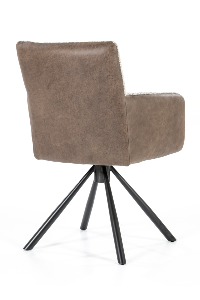 Beige Bouclé With Brown Dining Chair | Eleonora Sef | DutchFurniture.com