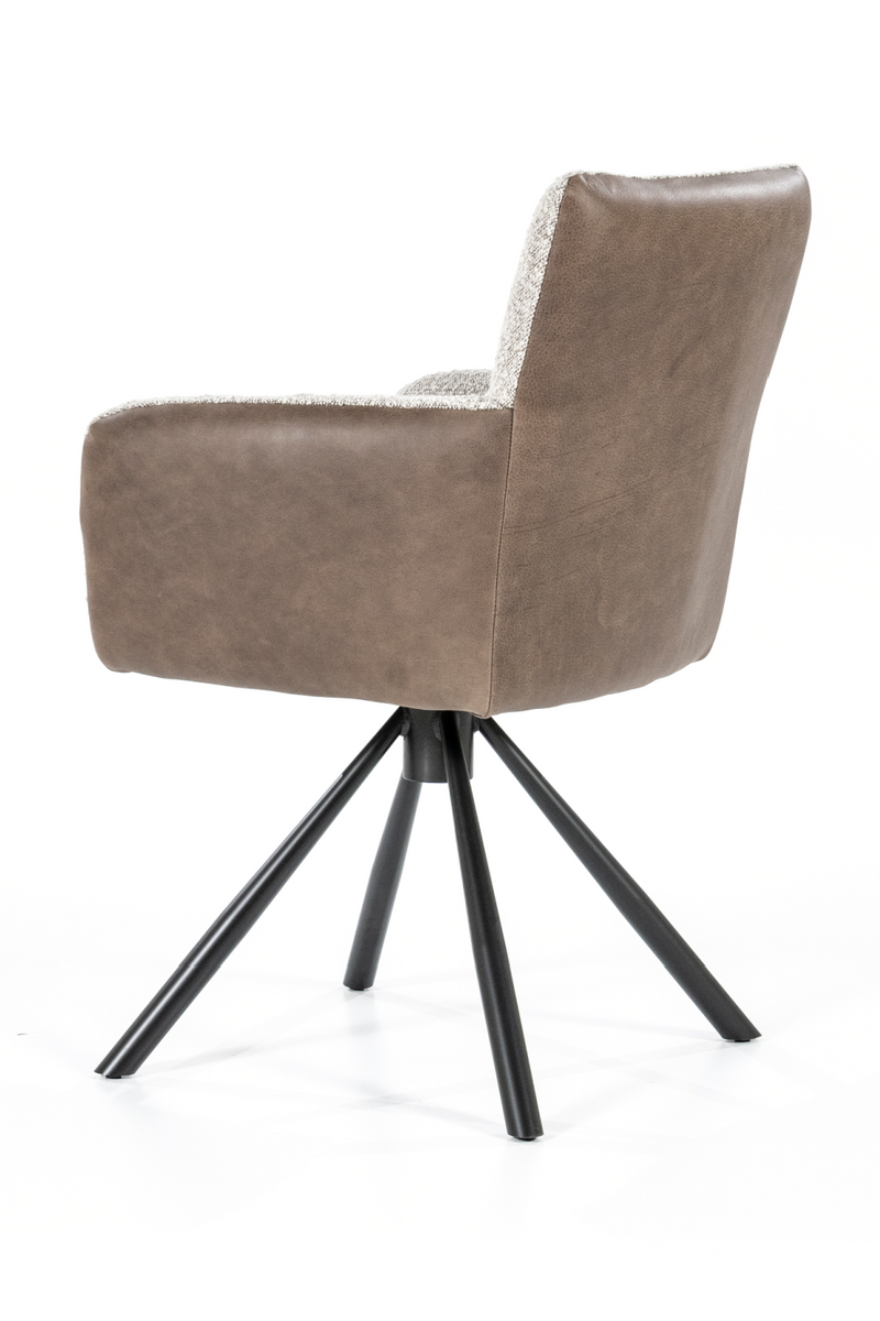 Beige Bouclé With Brown Dining Chair | Eleonora Sef | DutchFurniture.com