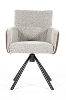 Beige Bouclé With Brown Dining Chair | Eleonora Sef | DutchFurniture.com