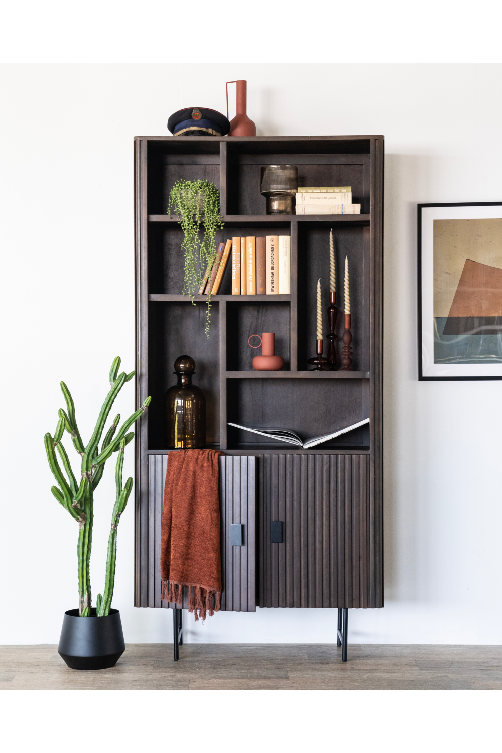 Brown Mango Wood Bookcase | Eleonora Remi | Dutchfurniture.com