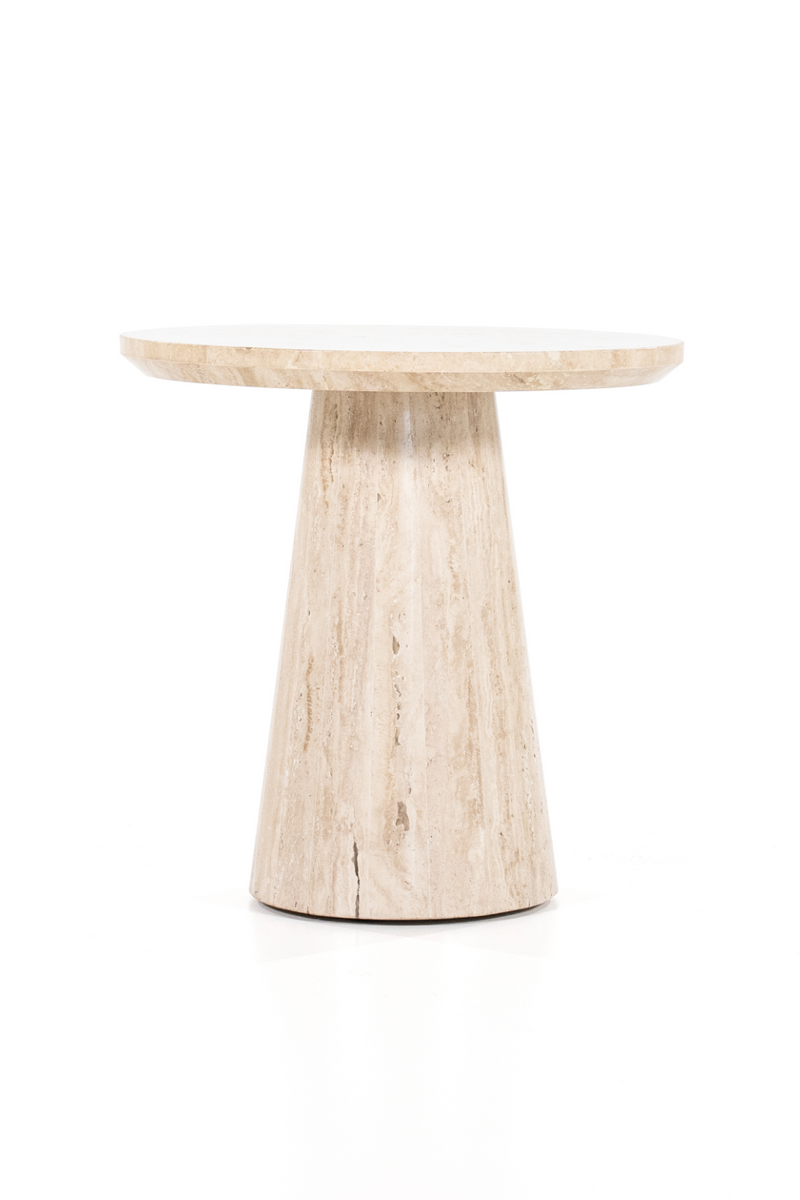 Travertine Pedestal Side Table | Eleonora Aime | Dutchfurniture.com