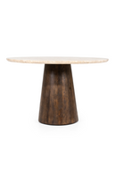 Travertine Pedestal Dining Table | Eleonora Aikin | Dutchfurniture.com