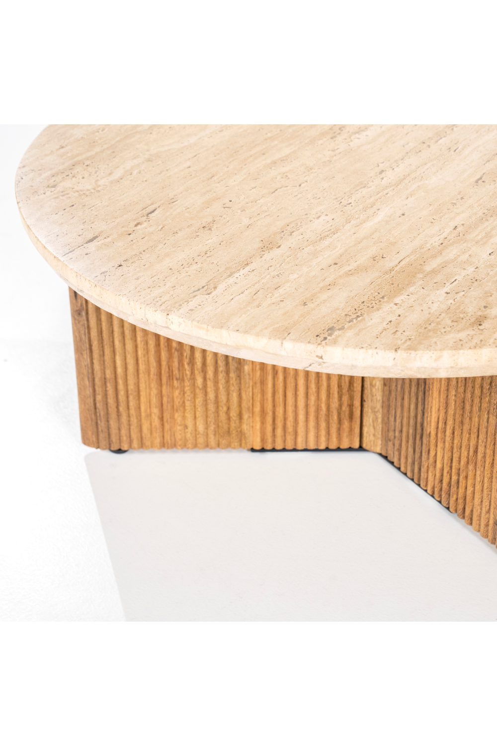 Round Mango Wood Coffee Table | Eleonora Sara | Dutchfurniture.com