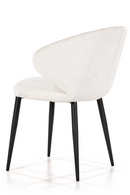 Fabric Curved Dining Chair | Eleonora Flesh Flower | Dutchfurniture.com