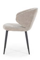 Fabric Curved Dining Chair | Eleonora Flesh Flower | Dutchfurniture.com