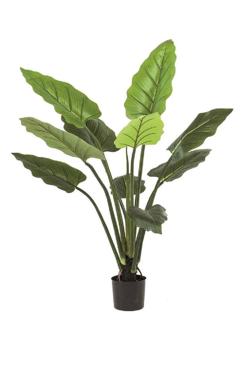 Green Heatleaf Faux Plant Set (2) | Emerald Philodendron | Dutchfurniture.com