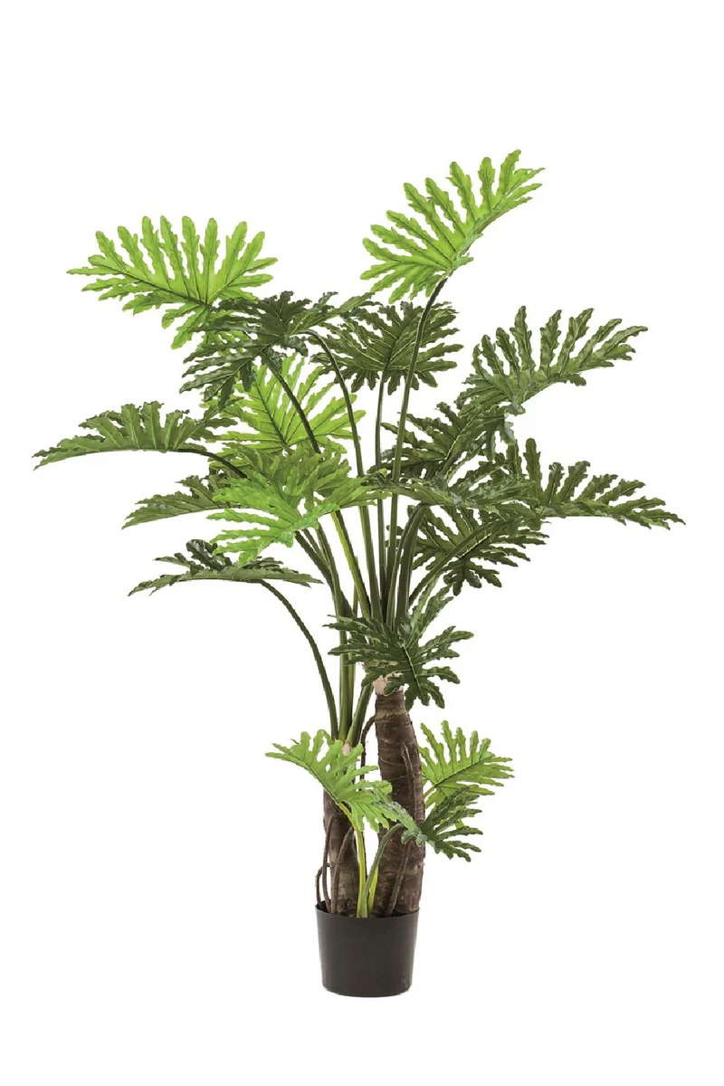 Green Split-Leaf Faux Plant Set (2) | Emerald Philodendron Selloum | Dutchfurniture.com