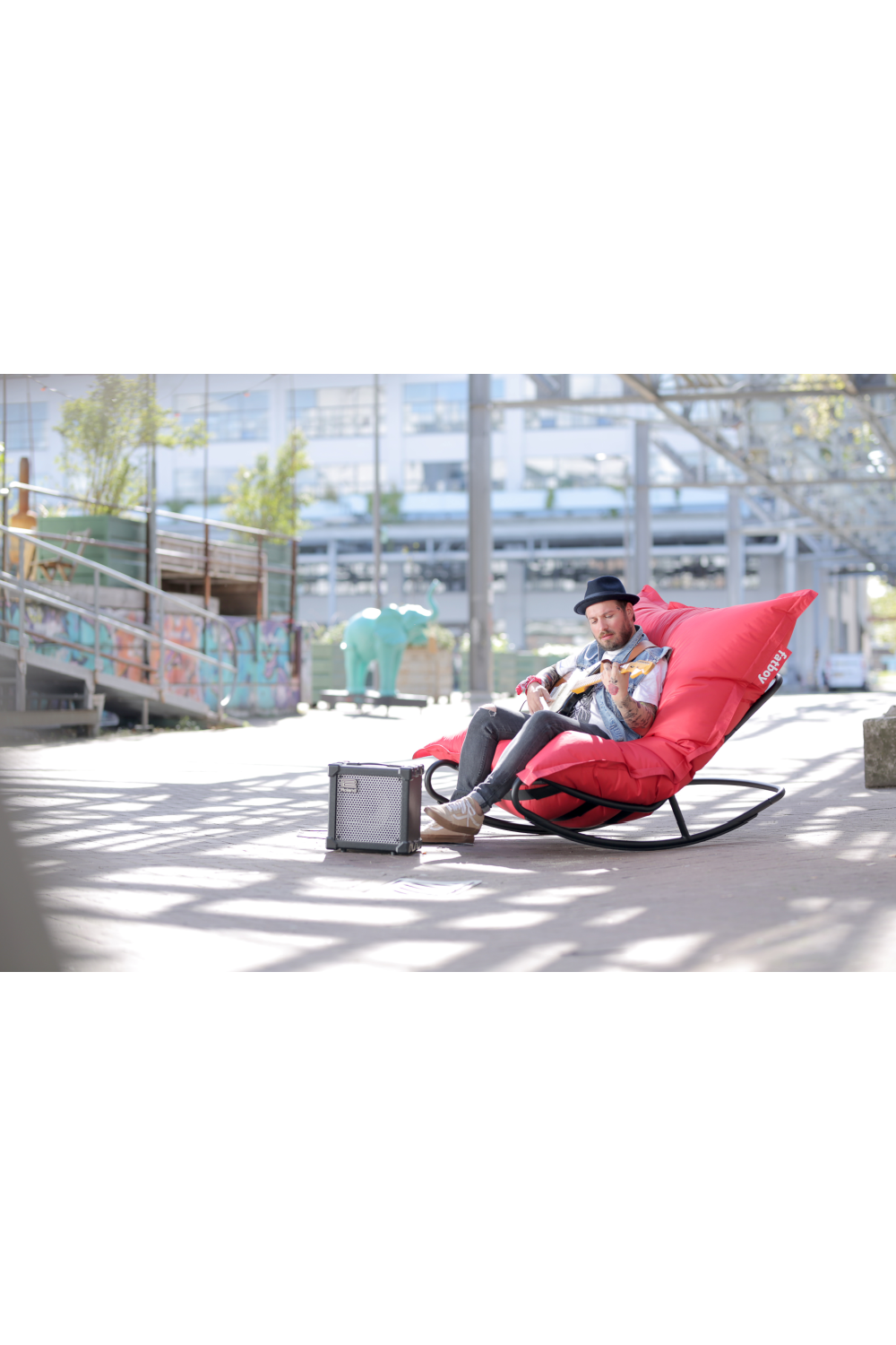 Multifunctional Bean Bag With Rocking Chair | Fatboy Original + Rock 'n Roll  | Dutchfurniture.com