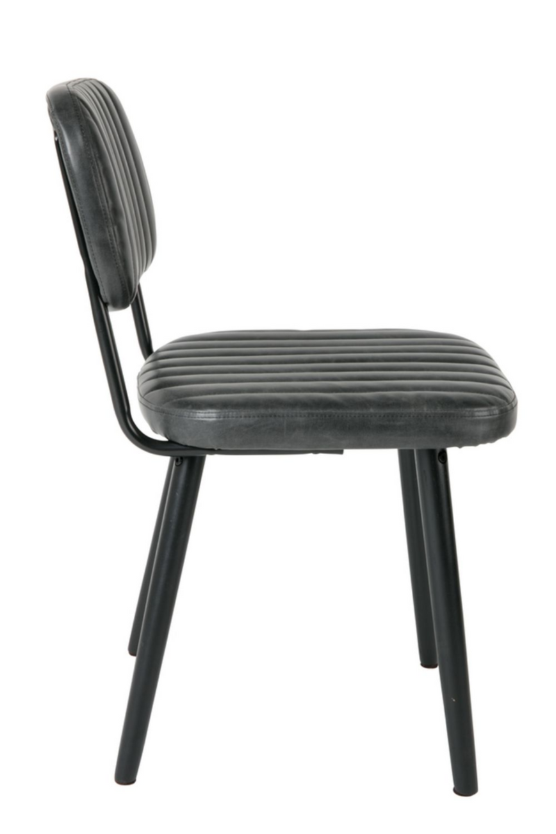 Black Leather Dining Chair | DF Jake | DutchFurniture.com