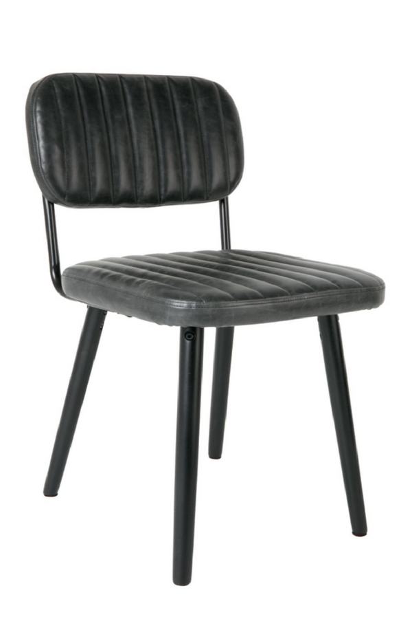 Black Leather Dining Chair | DF Jake | Oroatrade.com