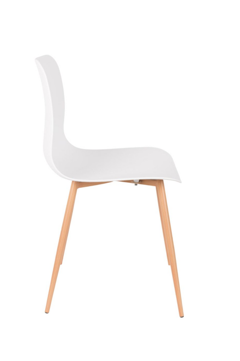 White Molded Dining Chairs (2) | DF Leon | DutchFurniture.com