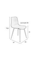 Gray Molded Dining Chairs (2) | DF Leon | DutchFurniture.com