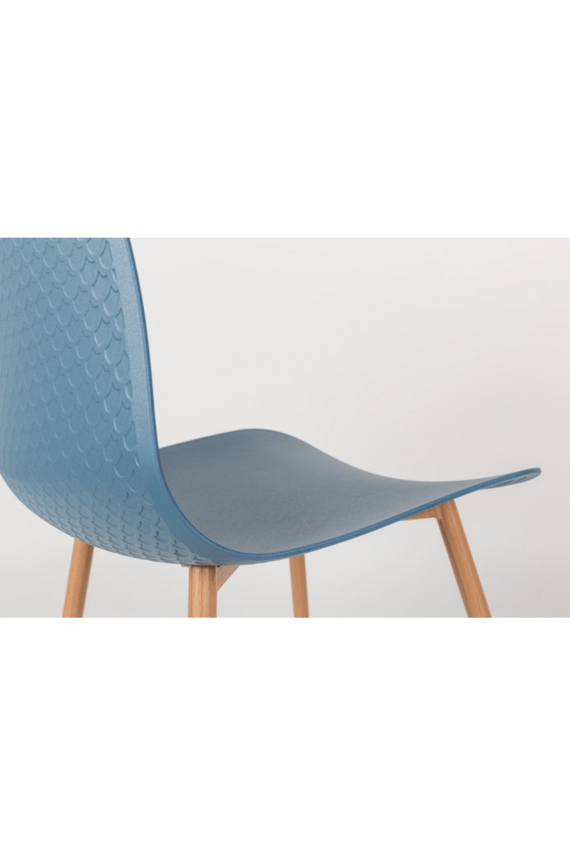 Blue Molded Dining Chairs (2) | DF Leon | DutchFurniture.com