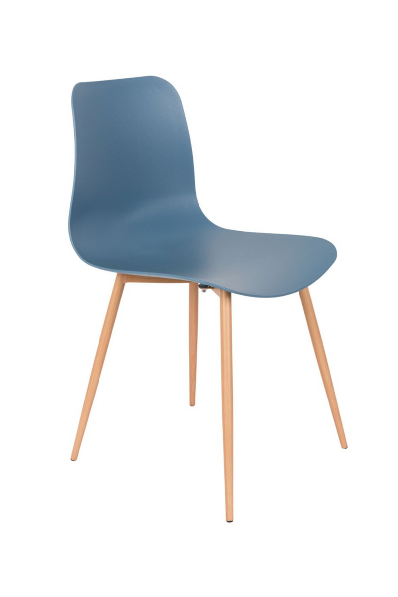 Blue Molded Dining Chairs (2) | DF Leon | DutchFurniture.com