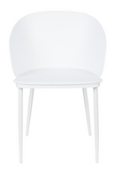 Curvy White Dining Chairs (2) | DF Gigi | Dutchfurniture.com