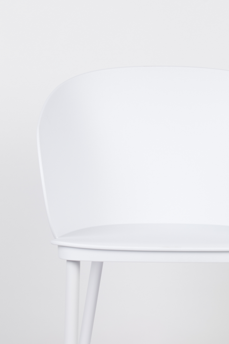 Curvy White Dining Chairs (2) | DF Gigi | Dutchfurniture.com